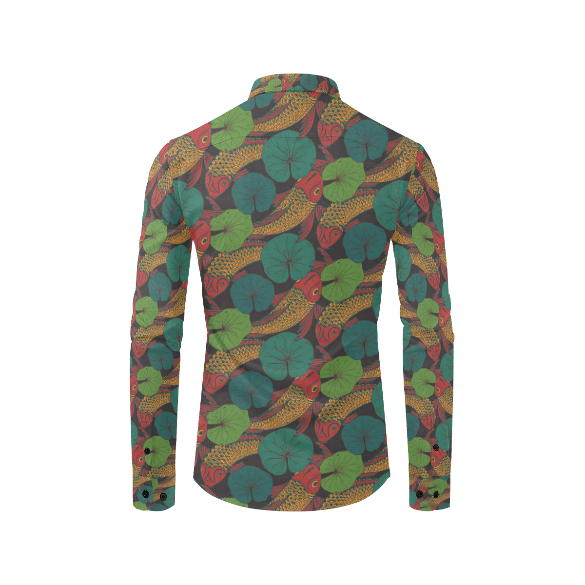 KOI Fish Pattern Print Design 01 Men's Long Sleeve Shirt