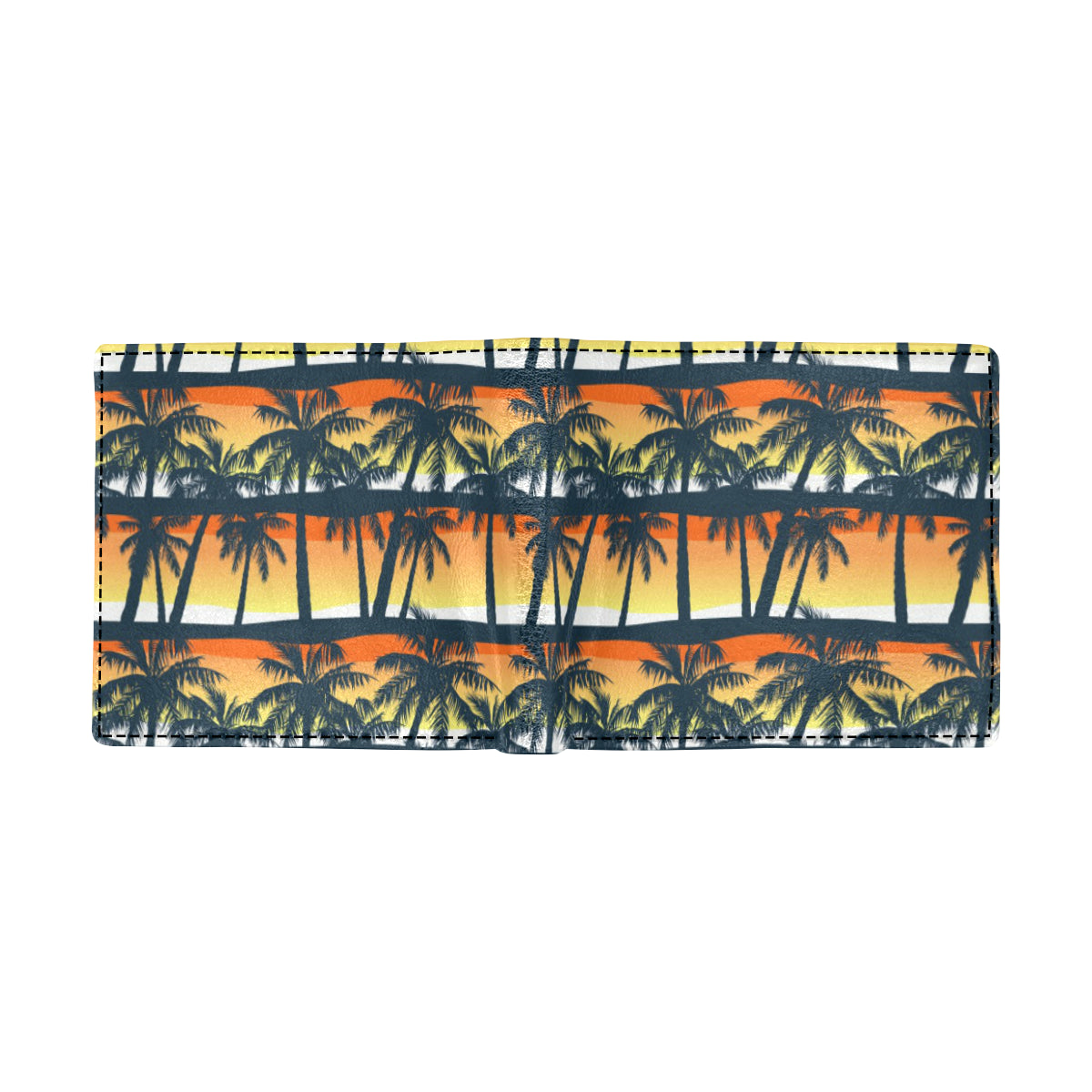 Palm Tree Pattern Print Design PT011 Men's ID Card Wallet