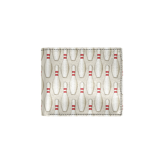 Bowling Pin Pattern Print Design 01 Men's ID Card Wallet