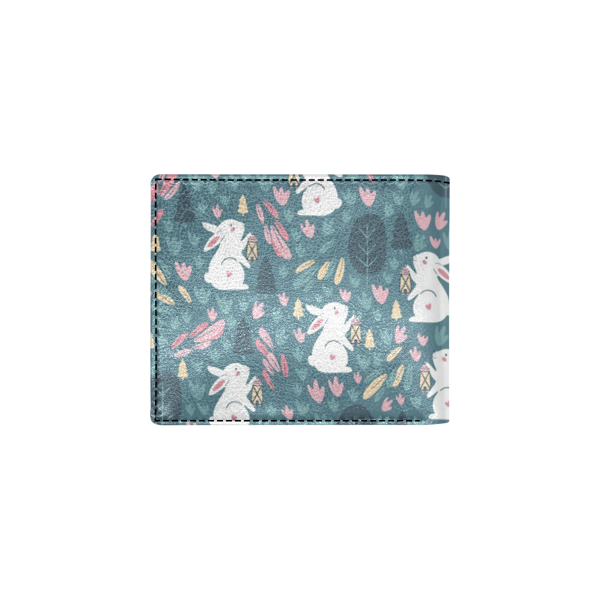 Rabbit Pattern Print Design RB013 Men's ID Card Wallet