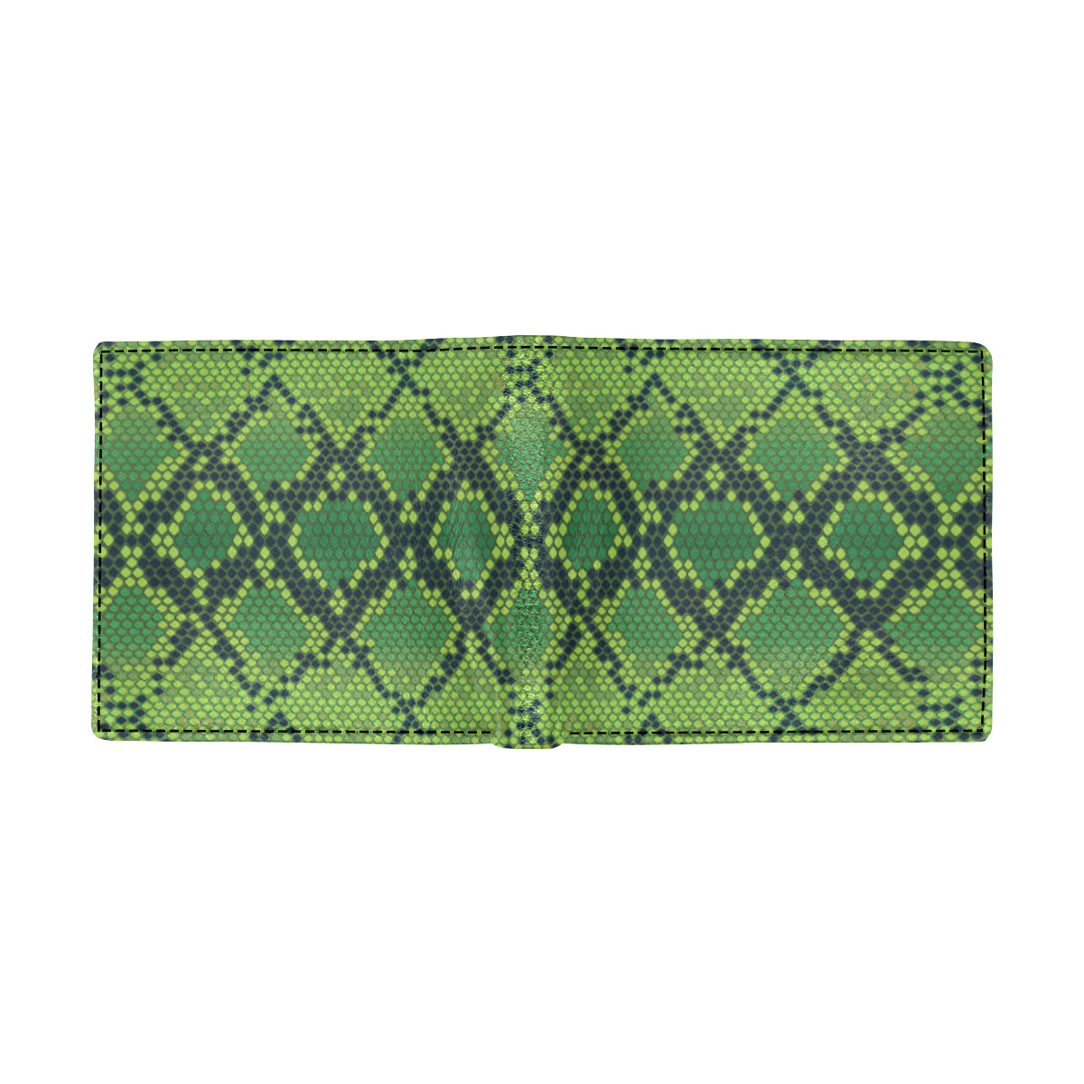 Python Green Pattern Print Design A01 Men's ID Card Wallet