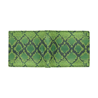 Python Green Pattern Print Design A01 Men's ID Card Wallet