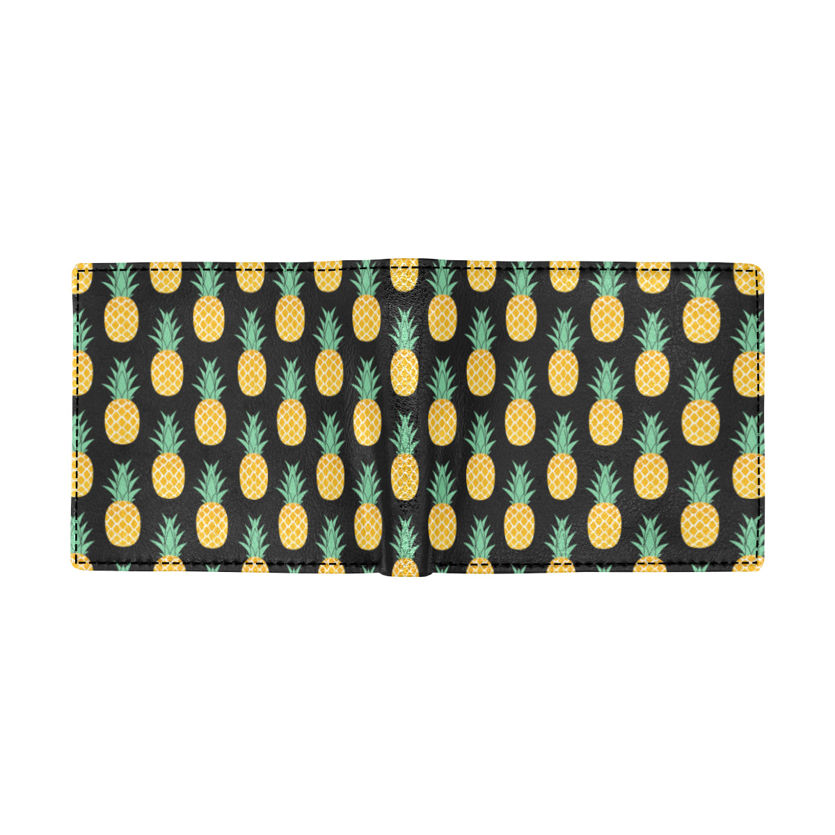 Pineapple Pattern Print Design A03 Men's ID Card Wallet
