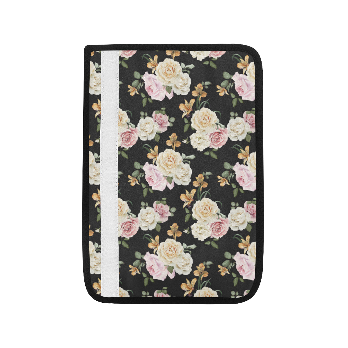 Rose Pattern Print Design A01 Car Seat Belt Cover