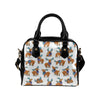 Moose Cute Pattern Print Design 01 Shoulder Handbag