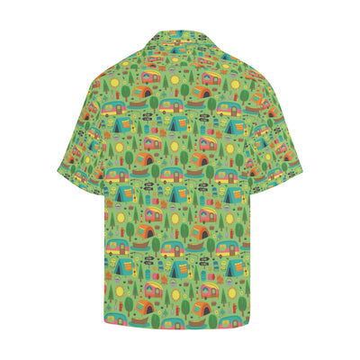 Camping Camper Pattern Print Design 04 Men's Hawaiian Shirt