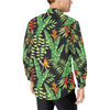 Hawaiian Flower Tropical Palm Leaves Men's Long Sleeve Shirt