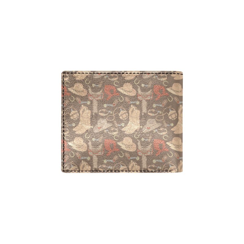 Cowboy Pattern Print Design 02 Men's ID Card Wallet