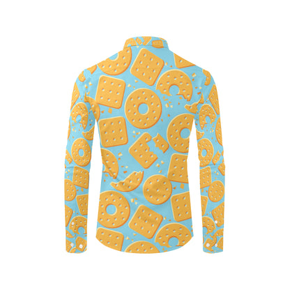 Cracker Pattern Print Design 02 Men's Long Sleeve Shirt