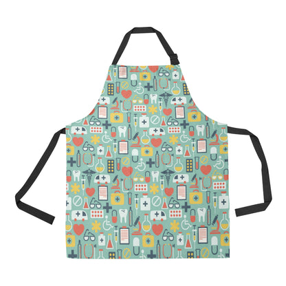 Medical Pattern Print Design 02 Apron with Pocket