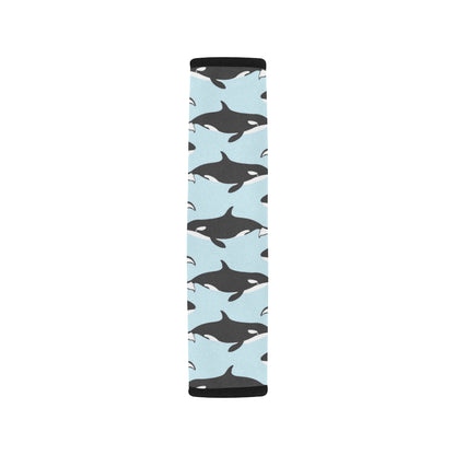 Killer Whale Pattern Print Design 01 Car Seat Belt Cover