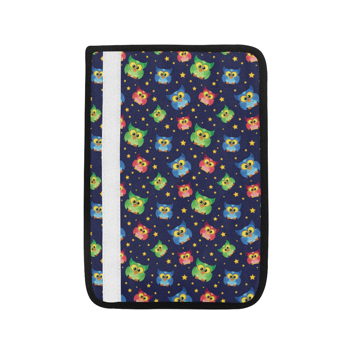 Owl with Star Themed Design Print Car Seat Belt Cover