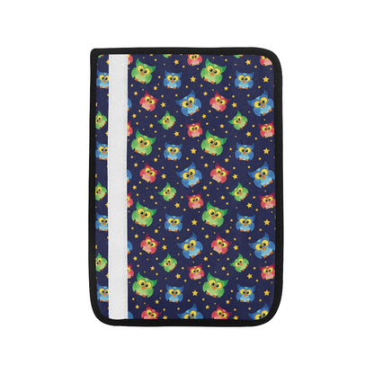 Owl with Star Themed Design Print Car Seat Belt Cover