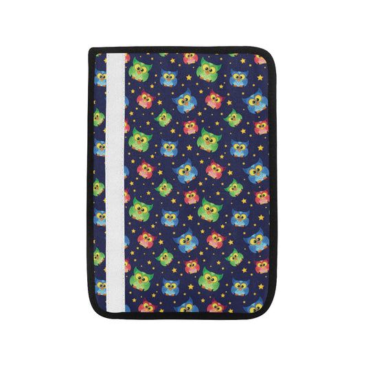 Owl with Star Themed Design Print Car Seat Belt Cover