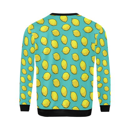 Lemon Pattern Print Design LM04 Men Long Sleeve Sweatshirt