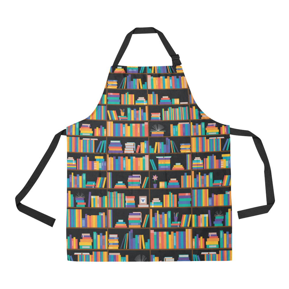 Book Pattern Print Design 05 Apron with Pocket