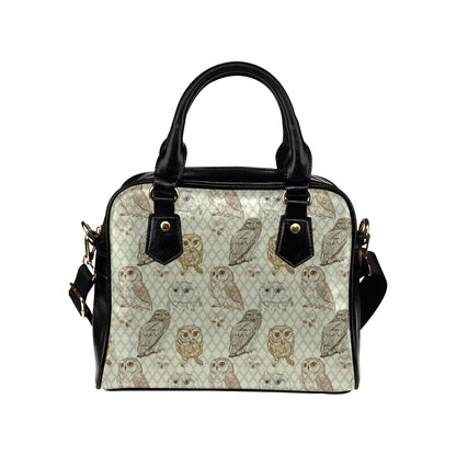Owl Pattern Print Design A03 Shoulder Handbag