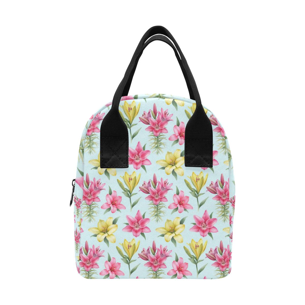 Lily Pattern Print Design LY010 Insulated Lunch Bag