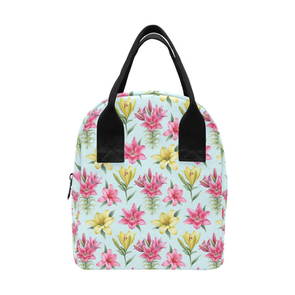 Lily Pattern Print Design LY010 Insulated Lunch Bag