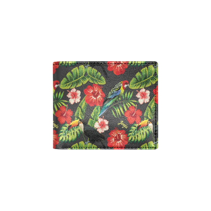 Tropical Flower Pattern Print Design TF04 Men's ID Card Wallet