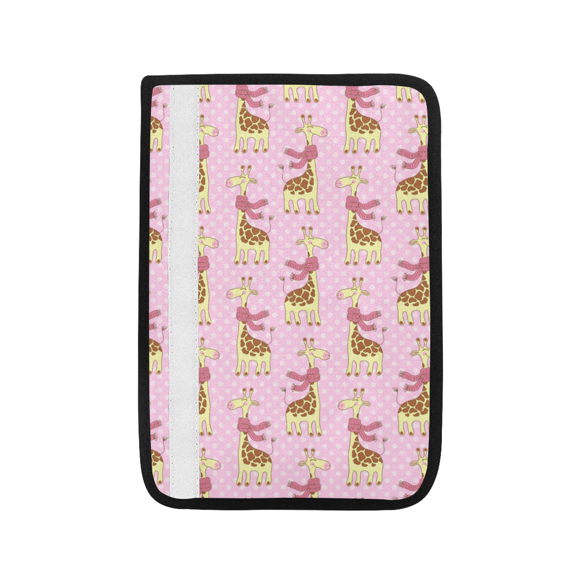 Giraffe Cute Pink Polka Dot Print Car Seat Belt Cover