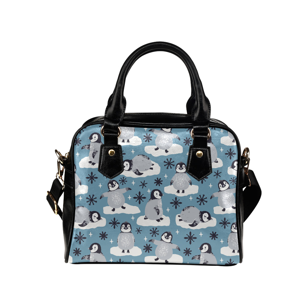 Penguin Pattern Print Design A05 Shoulder Handbag