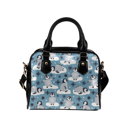 Penguin Pattern Print Design A05 Shoulder Handbag