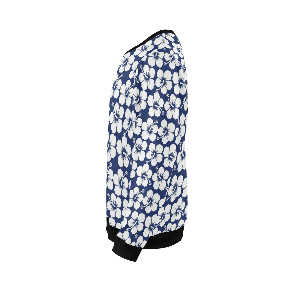 Hibiscus Pattern Print Design HB013 Men Long Sleeve Sweatshirt