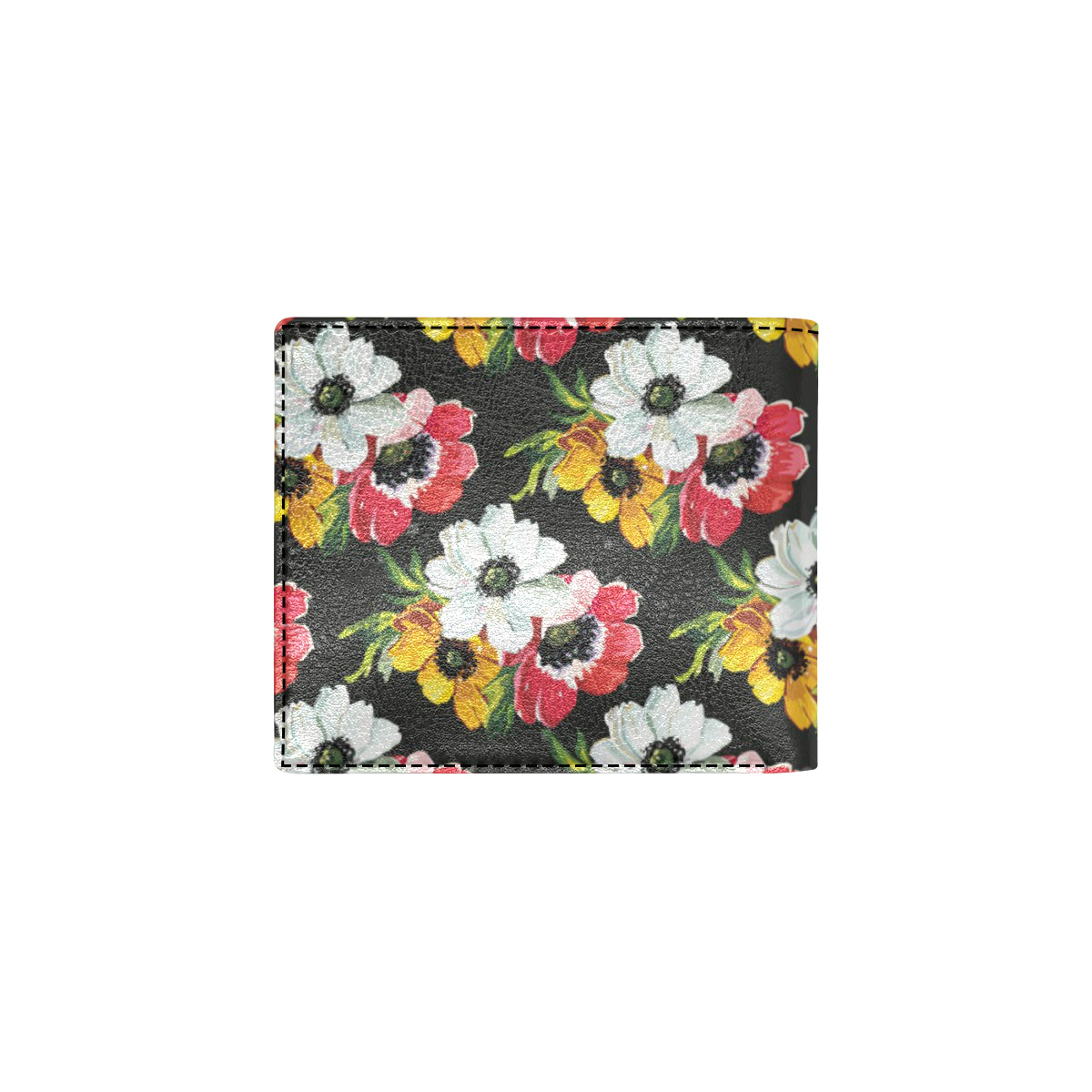 Anemone Pattern Print Design AM07 Men's ID Card Wallet