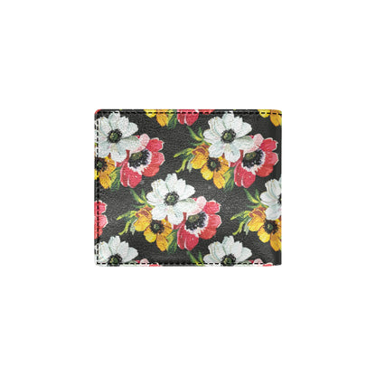 Anemone Pattern Print Design AM07 Men's ID Card Wallet