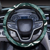 Tropical Palm Leaves Pattern Steering Wheel Cover with Elastic Edge