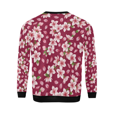 Cherry Blossom Pattern Print Design CB06 Men Long Sleeve Sweatshirt