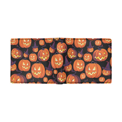 Halloween Pattern Print Design 04 Men's ID Card Wallet