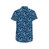 Butterfly Pattern Print Design 03 Men's Short Sleeve Button Up Shirt