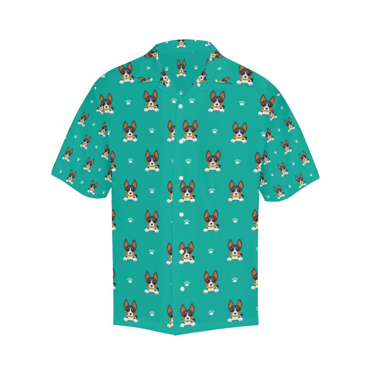 Basenji Pattern Print Design 03 Men's Hawaiian Shirt