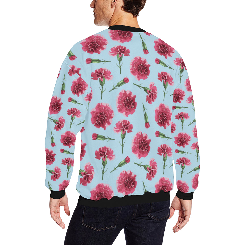 Carnations Pattern Print Design CN01 Men Long Sleeve Sweatshirt