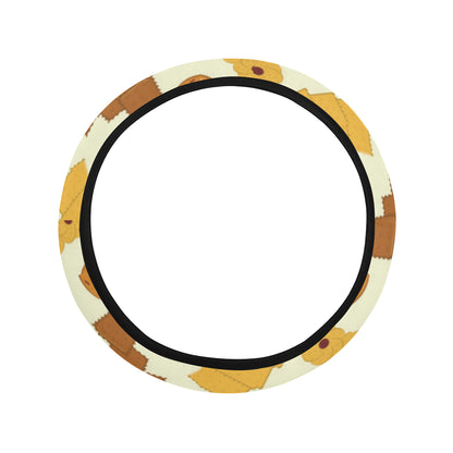 Cookie Pattern Print Design 06 Steering Wheel Cover with Elastic Edge