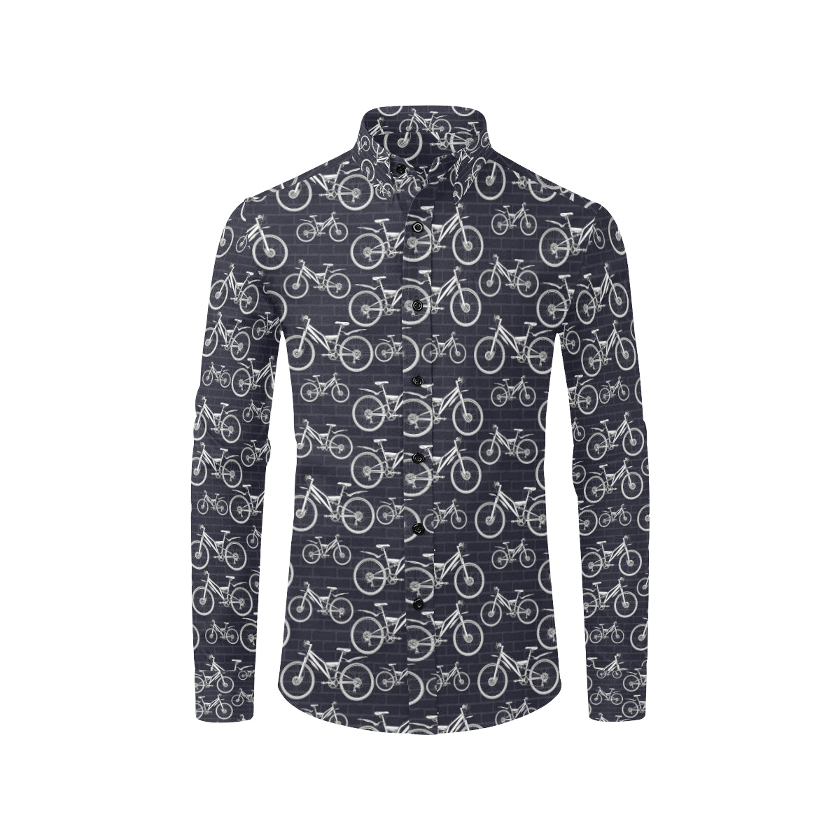Mountain bike Pattern Print Design 02 Men's Long Sleeve Shirt