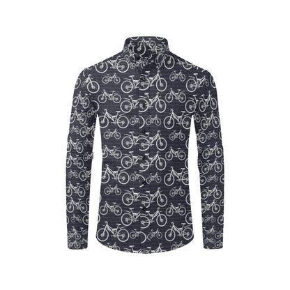 Mountain bike Pattern Print Design 02 Men's Long Sleeve Shirt