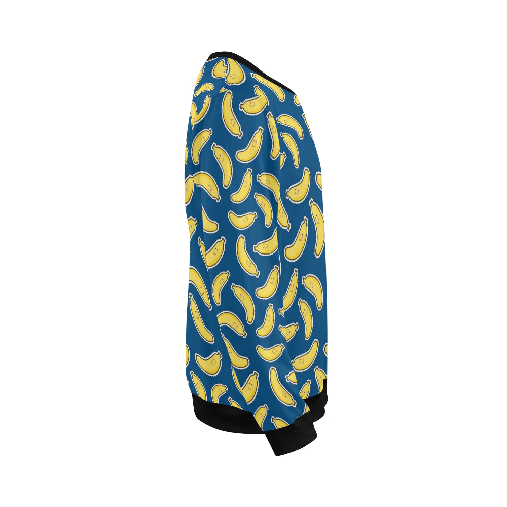 Banana Pattern Print Design BA03 Men Long Sleeve Sweatshirt