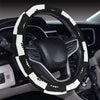 Checkered Flag Crown Pattern Steering Wheel Cover with Elastic Edge