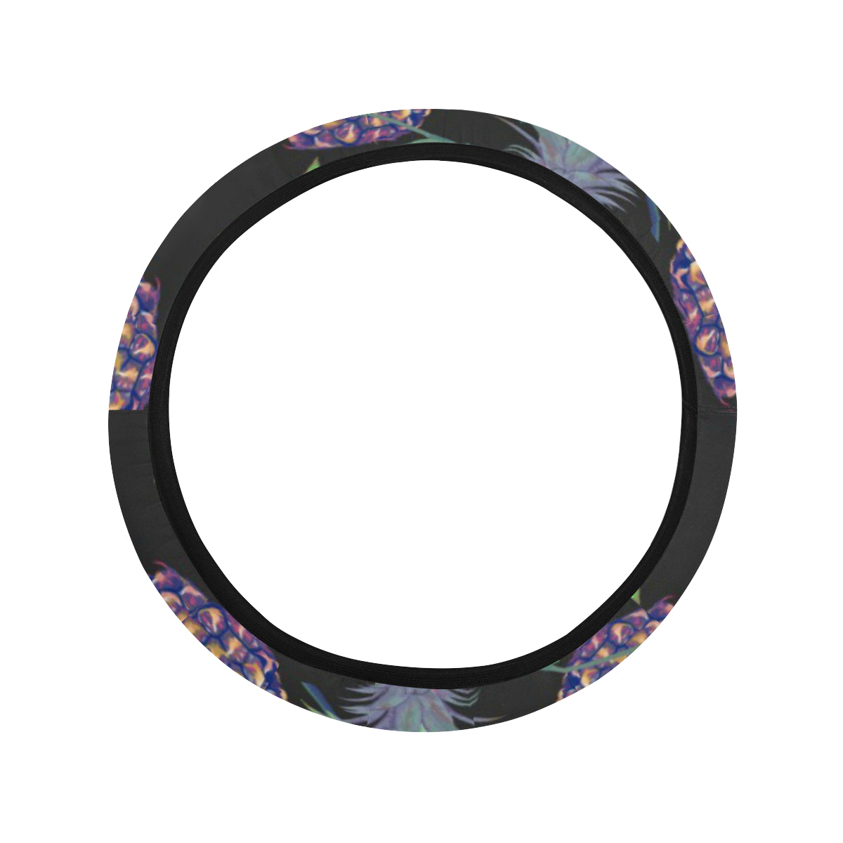 Pineapple Pattern Print Design PP04 Steering Wheel Cover with Elastic Edge