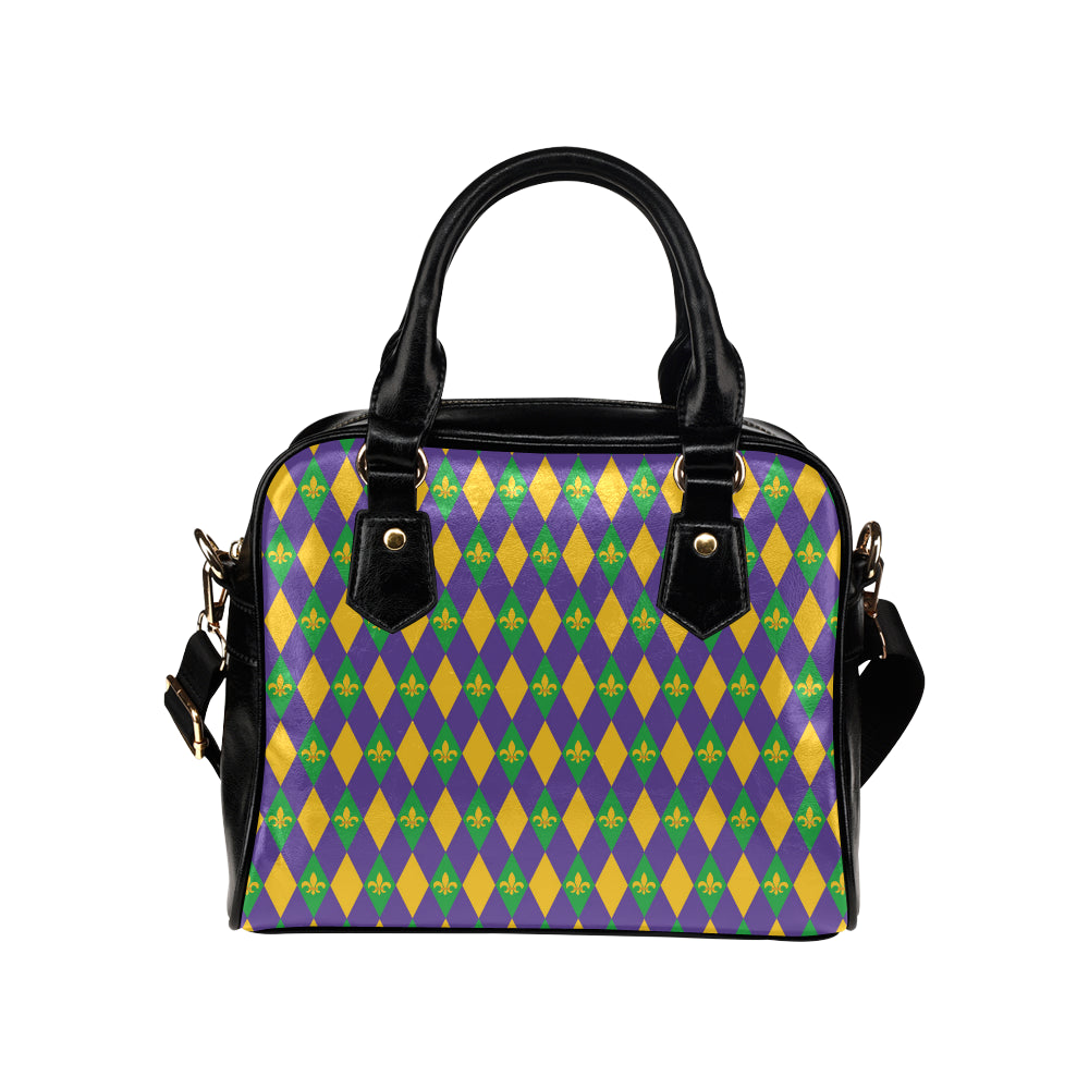 Mardi Gras Pattern Print Design 05 Shoulder Handbag