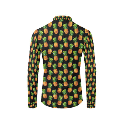Pineapple Cute Print Design Pattern Men's Long Sleeve Shirt