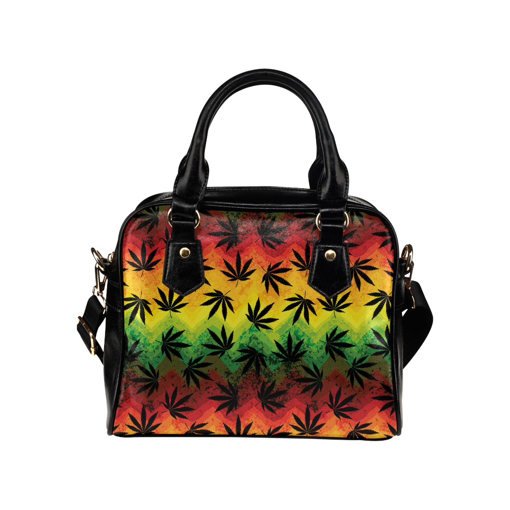 Rasta Pattern Print Design A02 Shoulder Handbag