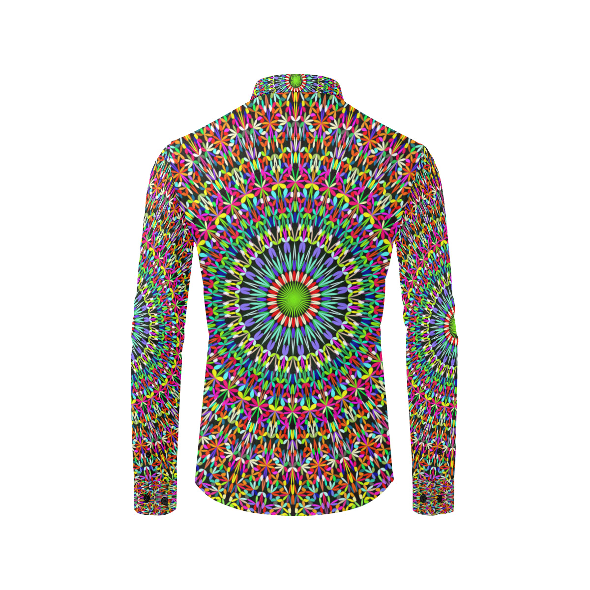 Bohemian Colorful Style Print Men's Long Sleeve Shirt