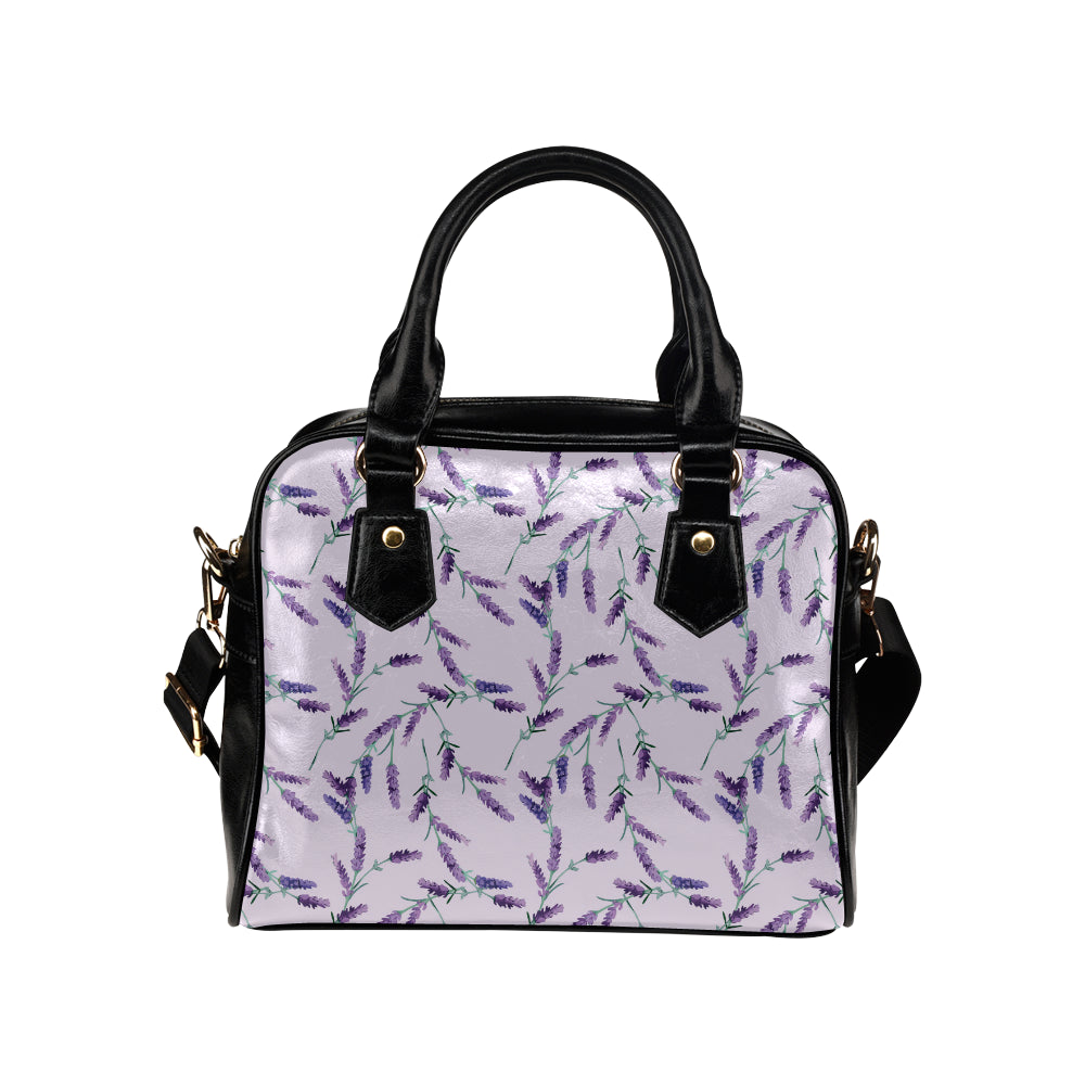 Lavender Pattern Print Design 02 Shoulder Handbag