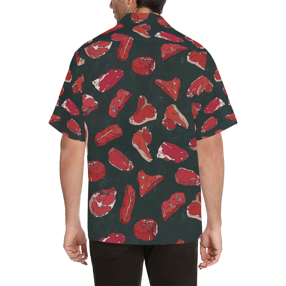 Meat Pattern Print Design 01 Men's Hawaiian Shirt
