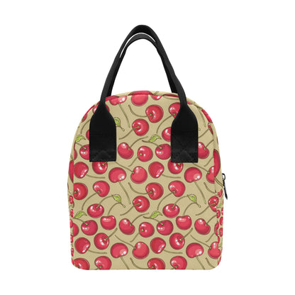 Cherry Pattern Print Design CH05 Insulated Lunch Bag
