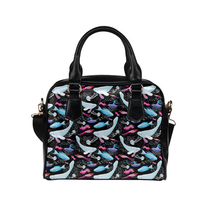 Manatee Pattern Print Design 02 Shoulder Handbag